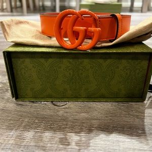 Orange Gucci belt S/M